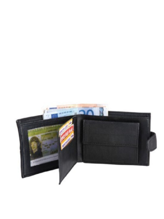 Deri Herrenbrieftasche Schwarz Mit Schiebemechanismus