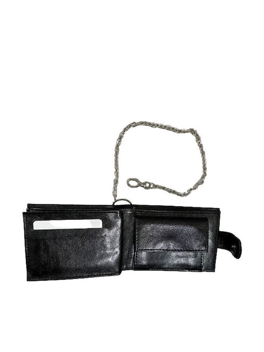 Мъжки Портфейл Gts Moda Italia 8132p Стоманена Верижка Закопчалка Калъф За Лична Карта