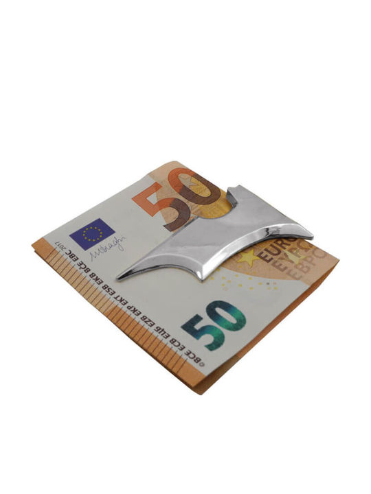 Money Clip Κλιπ Χρημάτων Νυχτερίδα Ασημί 6,2x4cm