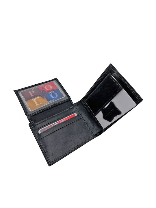 1725992 Leder Schwarz Herrenbrieftasche Polo Club