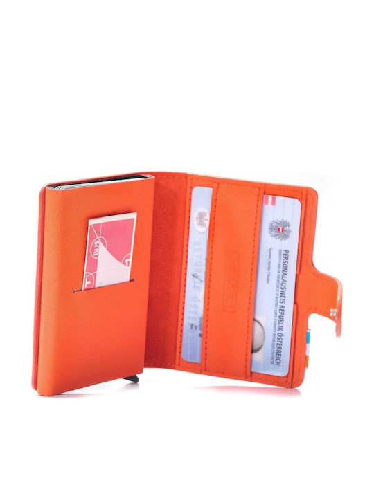 Leanschi Tech-wallet Din Piele Portocalie