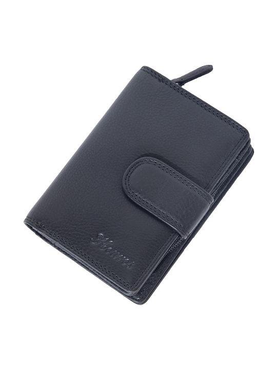 Kouros Leder Damenbrieftasche Damen-6081rfid-Schwarz