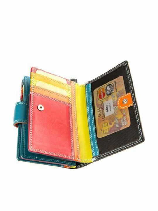 Kouros-δερμάτινο Πορτοφόλι Γυναικείο-6081rfid-μαυρο Multicolor