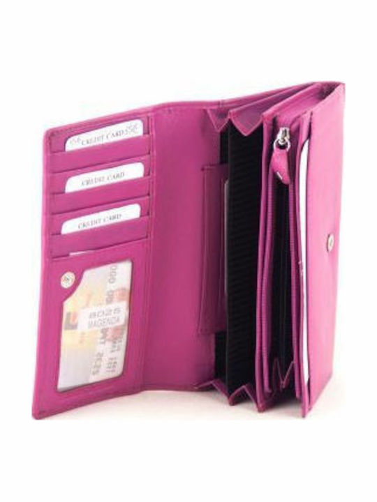 Kouros Leather Women's Wallet 8025 Magenta