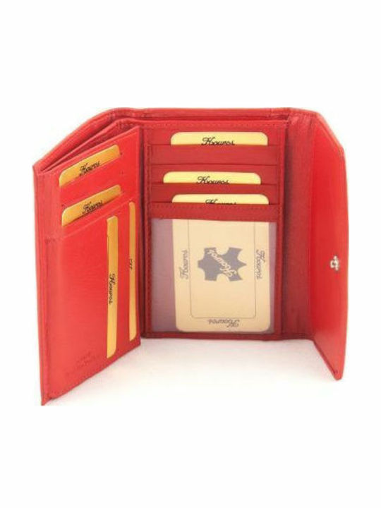 Kouros Leder Damenbrieftasche 20a Rote