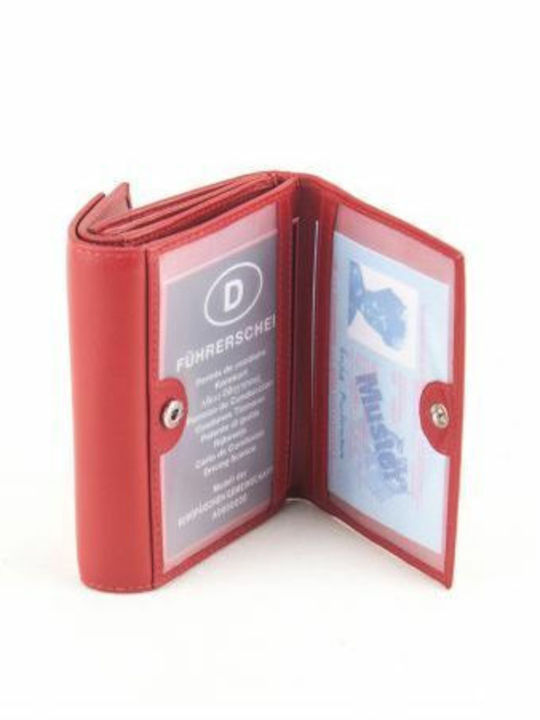 Kouros Damenbrieftasche Leder Damen-7052-Rote