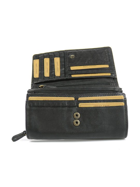 Trip Camel Πορτοφόλι Γνήσιο Vintage Μαλακό Δέρμα 515 Black