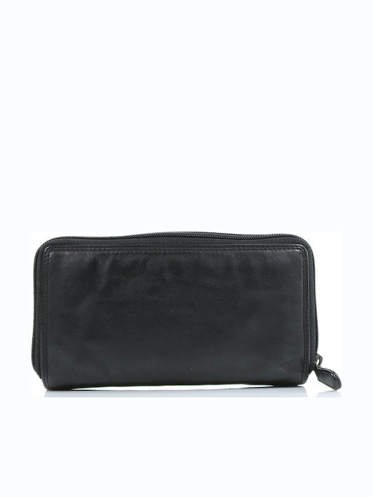 Trip Camel Πορτοφόλι Γνήσιο Vintage Μαλακό Δέρμα 500 Black