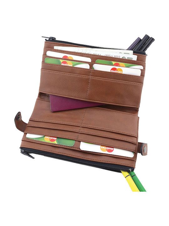 Portofel Mare Copac Piele Sintetica Vegan Wallet Maro S.wallet S.tree