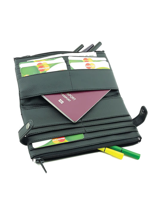 Portofel Mare Cu Buzunar Integrat Pentru Smartphone Cu Design Paix Verde S.wallet Peace