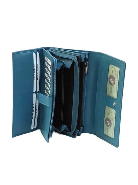 Damenbrieftasche Echtes Leder Exzellenter Qualität Hellblau