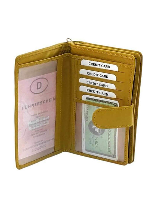 Damenbrieftasche Echtes Leder Ausgezeichneter Qualität Gelbes