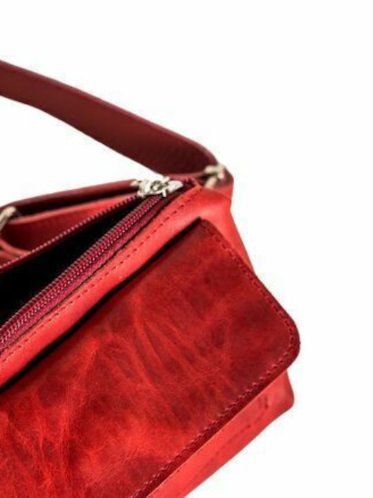 Kouros Leather Bum Bag Banana 621 Red