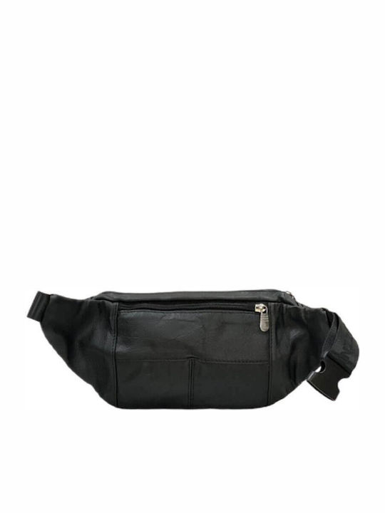 Herren Gürteltasche Aus Echtem Leder Hochwertige Schwarz