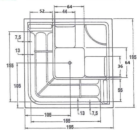 Sanitec Pool Spa Badewanne Bioethanol Kamine im Freien Acryl mit Hydrotherapie 195x195cm