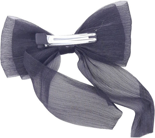 Fügel Clip Haarspangen Organza Glitter Schwarze