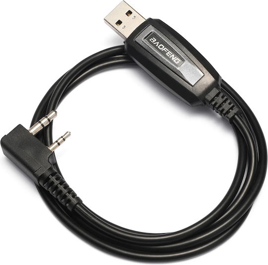 Baofeng Cable Usb 2 Pin Bfg-cbl Programming Transceivers 1m Black Bfg-cbl
