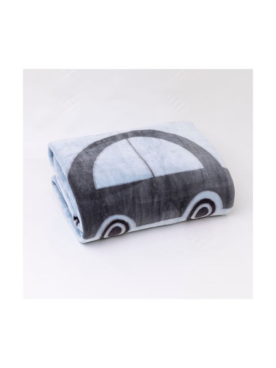 Borea Κουβέρτα Car Γαλάζια 150x220εκ.
