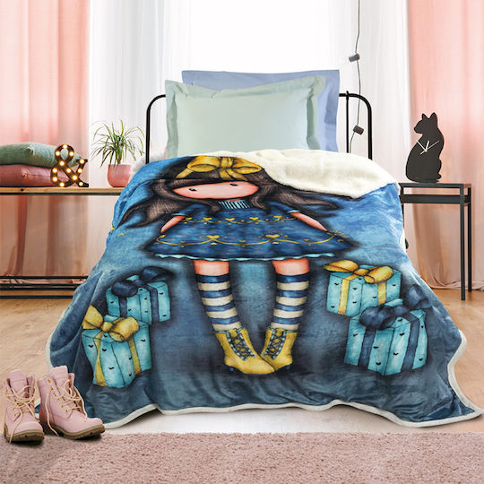 Das Home Decke Vlies Just Because Blau 160x220cm
