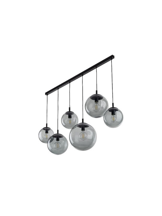 TK Lighting Lustră Gri Calea ferată cu Dulie E27 130x150cm.