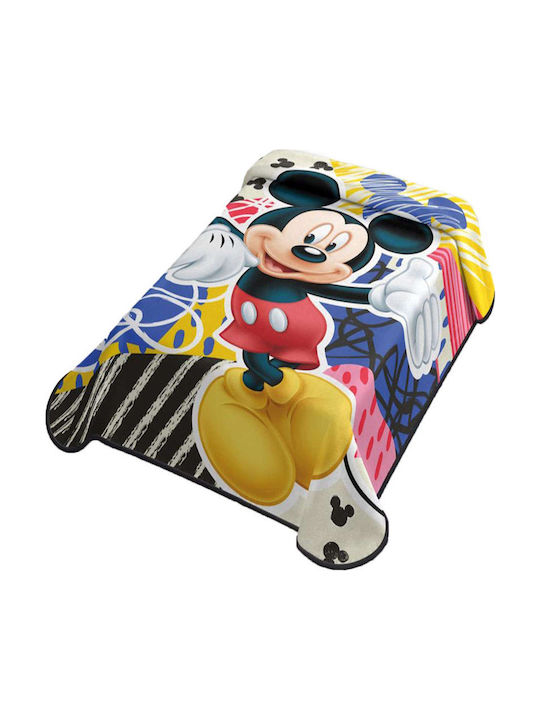 Belpla Κουβέρτα Ισπανίας Βελουτέ Mickey Πολύχρωμη 160x220εκ.