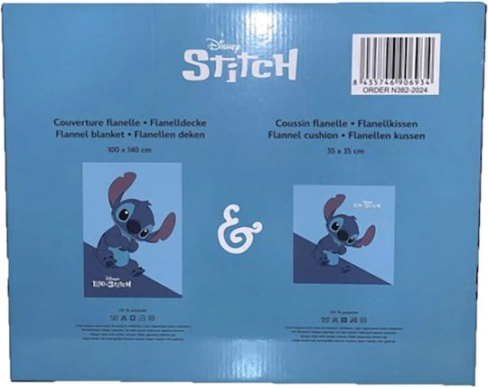Disney Κουβέρτα Stitch Μπλε 110x150εκ.