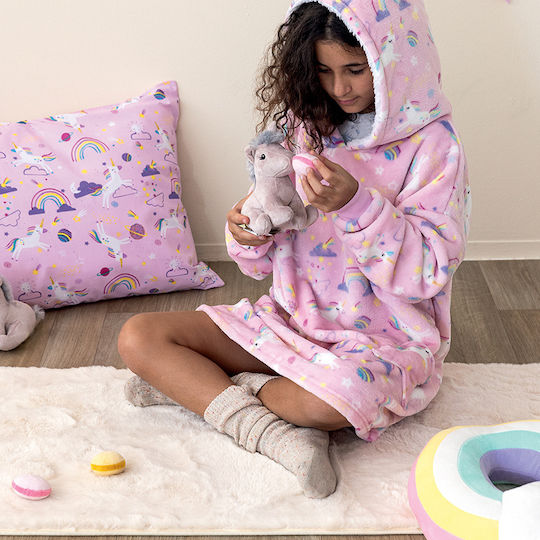 Palamaiki Κουβέρτα Fleece Cositos Cele Ροζ