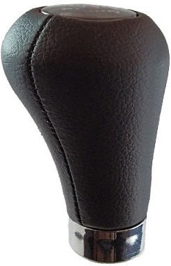 Shift Knob Lever Bmw M-power 5 Speeds Leatherette Black Chrome