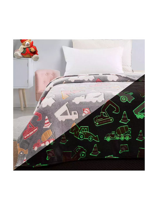 Beauty Home Κουβέρτα Φωσφορίζουσα Γκρι 160x220εκ.
