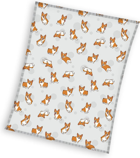 Carbotex Dogs Gray Blanket 130x170cm