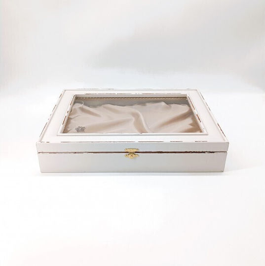 Korres Craft Στεφανοθήκη Ορθογώνια Ξύλινη Χρυσή 26.5x33εκ.