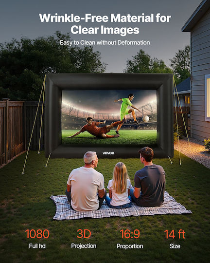 Vevor Projection Screen Projector Floor With Aspect Ratio 16:9 70"