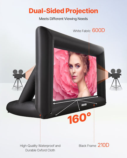 Vevor Projection Screen Projector Floor With Aspect Ratio 16:9 70"