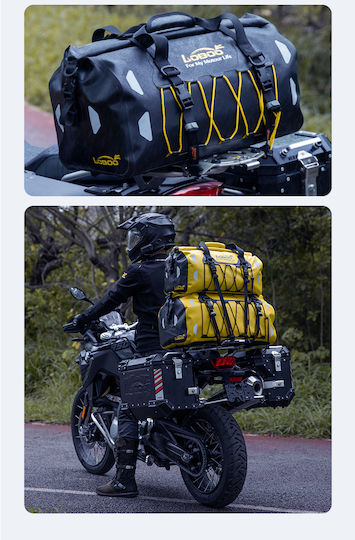 Loboo Waterproof Motorcycle Tail Bag 50lt Black