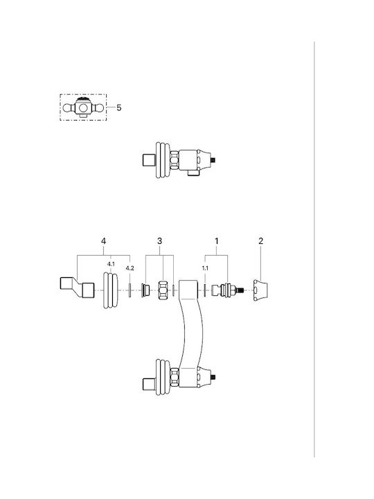 Grohe Sinfonia Μπαταρία Μπανιέρας Ασημί