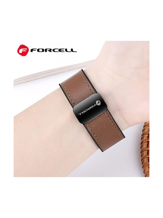 Forcell Λουράκι Δερμάτινο Μαύρο (SAMSUNG Watch 22 mm)