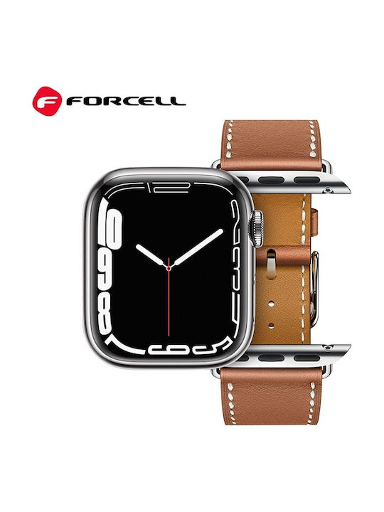Forcell Curea Piele Negru (Apple Watch 42/44/45/49 mm, Forcell)