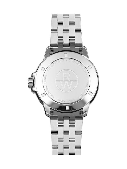 Tango Ανδρικό Ρολόι 41mm Μπαταρίας με Ασημί Μεταλλικό Μπρασελέ