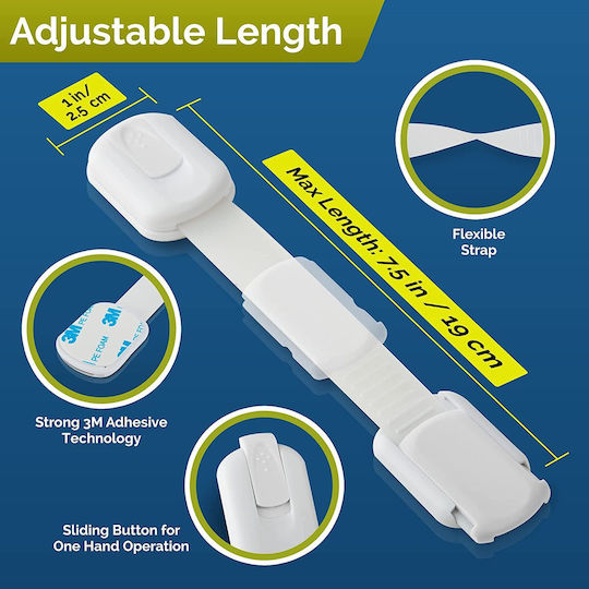 bebeLOGIC Siguranță pentru dulap și sertar din Plastic 19εκ. 10buc
