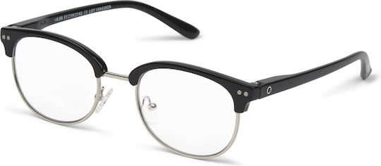 Reading Glasses Nordic Vision Hassleholm Black +1.00
