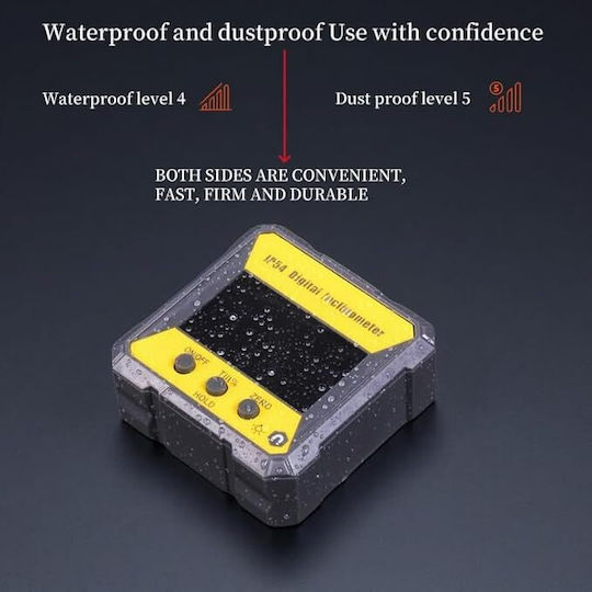 Nivelă Digitală Magnetică 4 X 90° ±0,2° Eroare Ecran LCD Ip54 Rezistentă la Apă Dispozitiv de Măsurare a Unghiului 360° Inclinometru Digital Portabil pentru Prelucrarea Lemnului Prelucrarea Metalelor Construcții Automotive