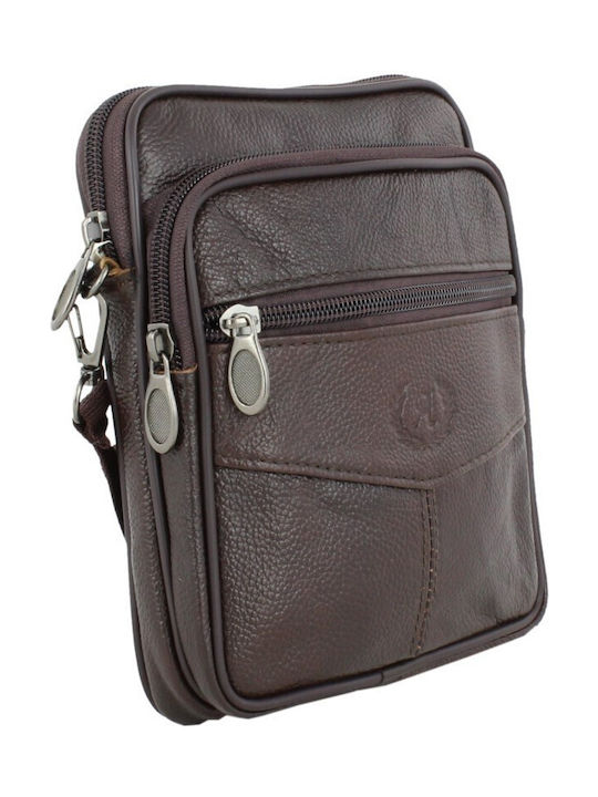 Annie Leder Herren Tasche Echtes Leder Braune Tsa.101.03.02.059 306 Sm