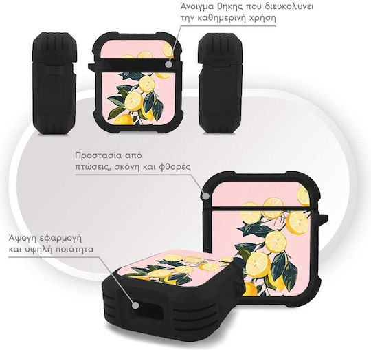 Θήκη Σιλικόνης Sonique Fruit Series Airpods 1/2 Λεμόνι
