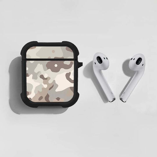 Калъф Силиконов Sonique Camouflage Army Series Airpods 1/2 Бежов