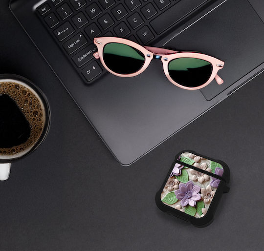 Silicone Case Sonique 3D Flower Series AirPods 1/2 Purple