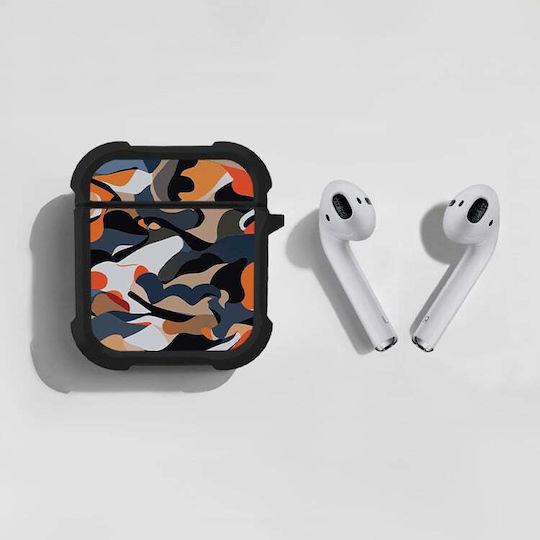 Силиконов Калъф Sonique Camouflage Army Series Airpods 1/2 Оранжев