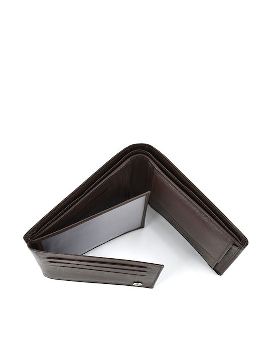 Fourfold Wallet Mario Rossi 5042 Brown Mario Rossi Dark Brown