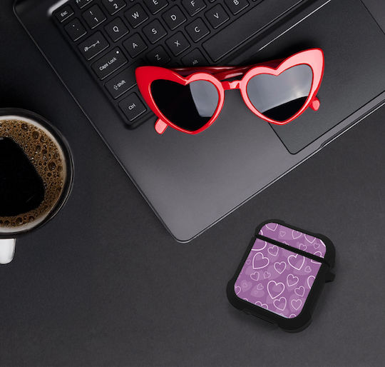 Silicone Case Sonique Heart Series AirPods 1/2 Purple