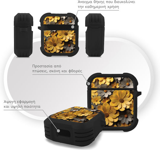 Silikonhülle Sonique 3D Flower Series Airpods 1/2 Gelbes