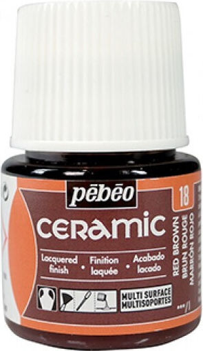 Enamel Ceramic Red Brown 45ml Pebeo